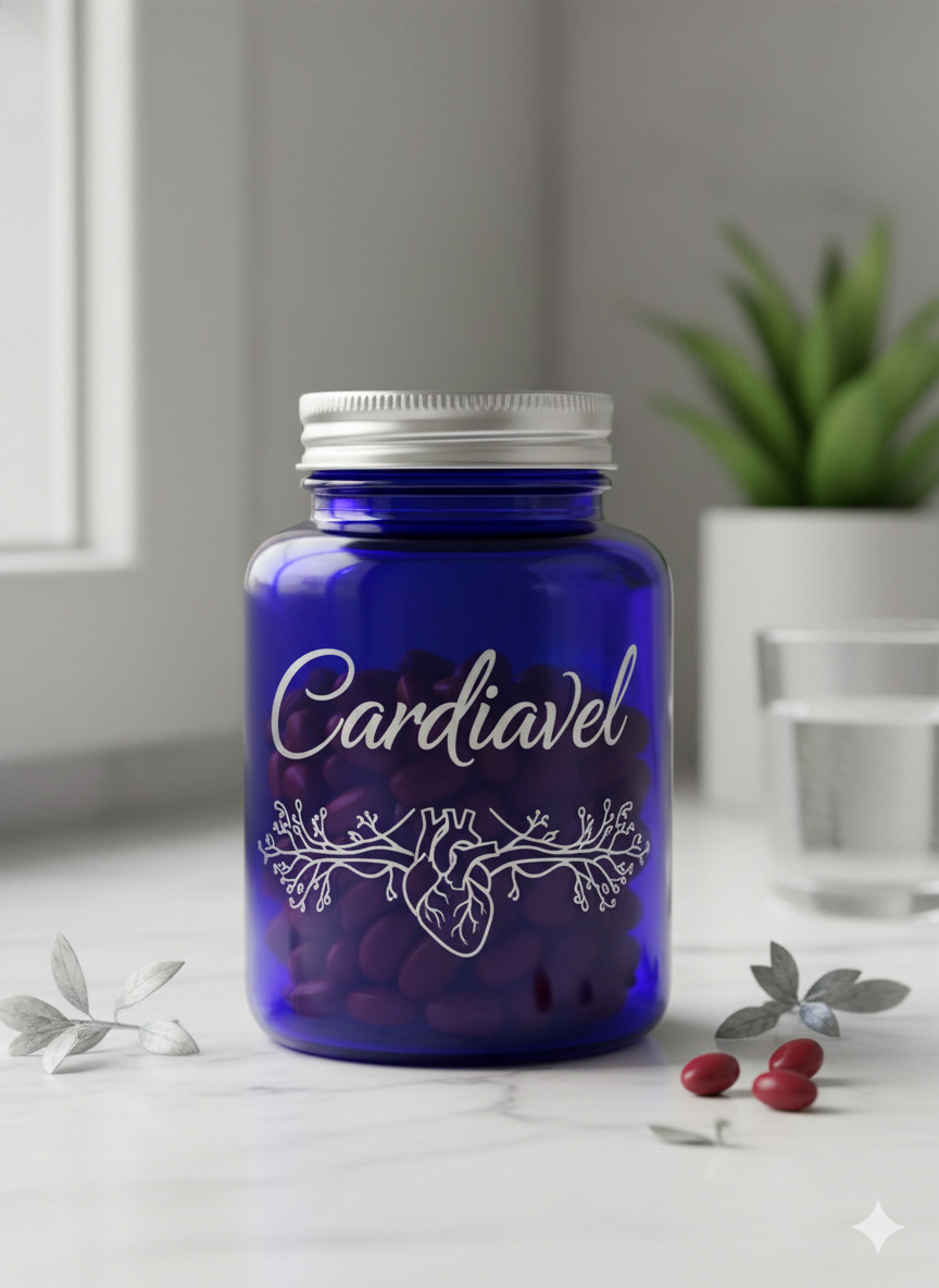 Cardiavel food supplement product packaging